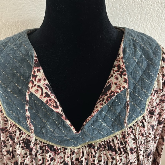 Scotch & Soda Voyage Vagabond Metallic Flowy Blouse 0049 - Picture 3 of 9